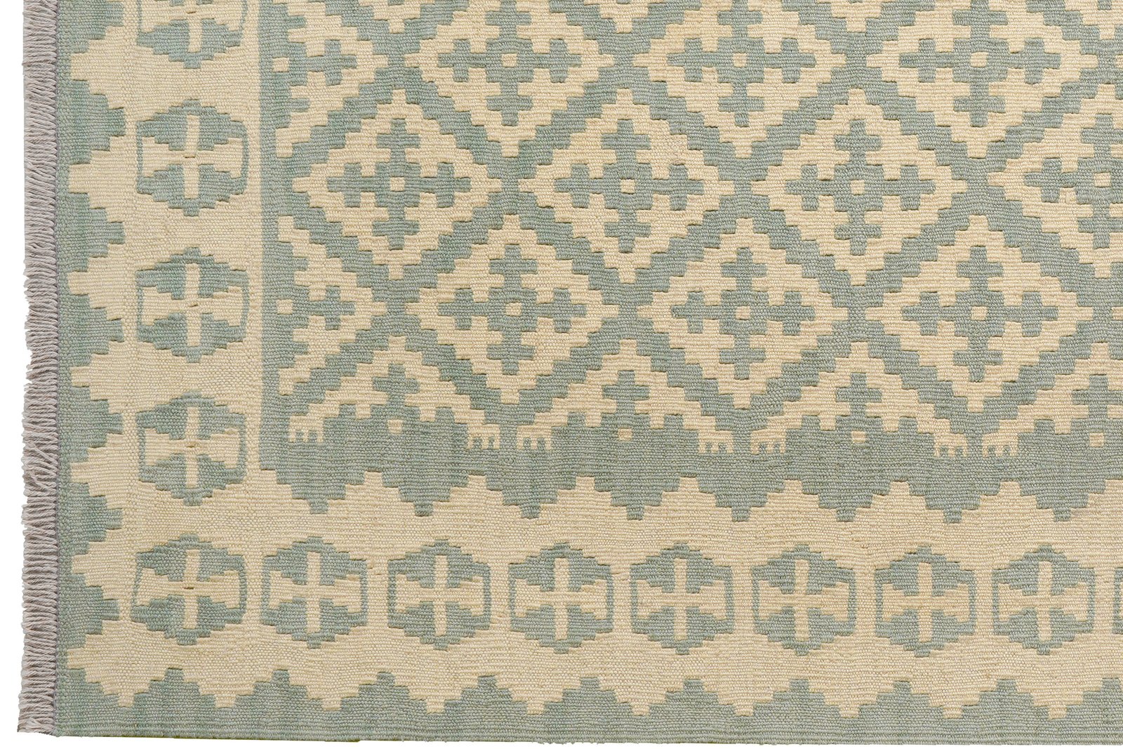 Kelim Gashgai — Handmade, 127x184 cm, Green, 100% Virgin Wool | View 3