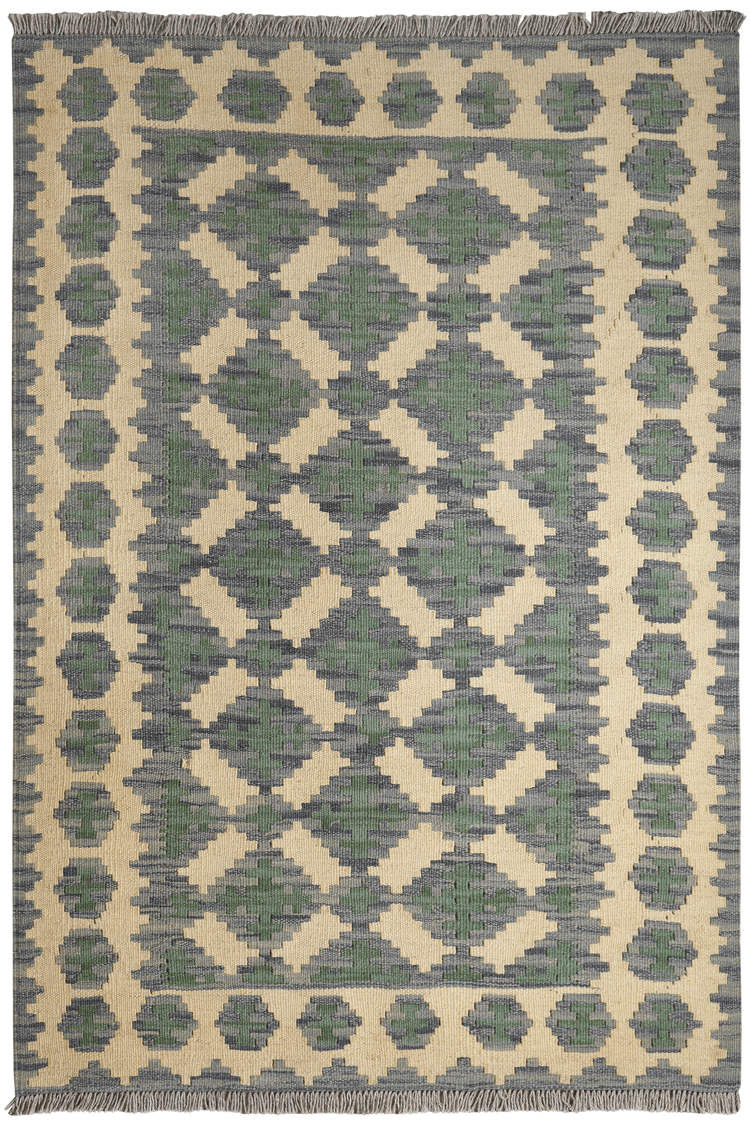 Kelim Gashgai — Handmade, 103x152 cm, Beige, 100% Virgin Wool | Main view