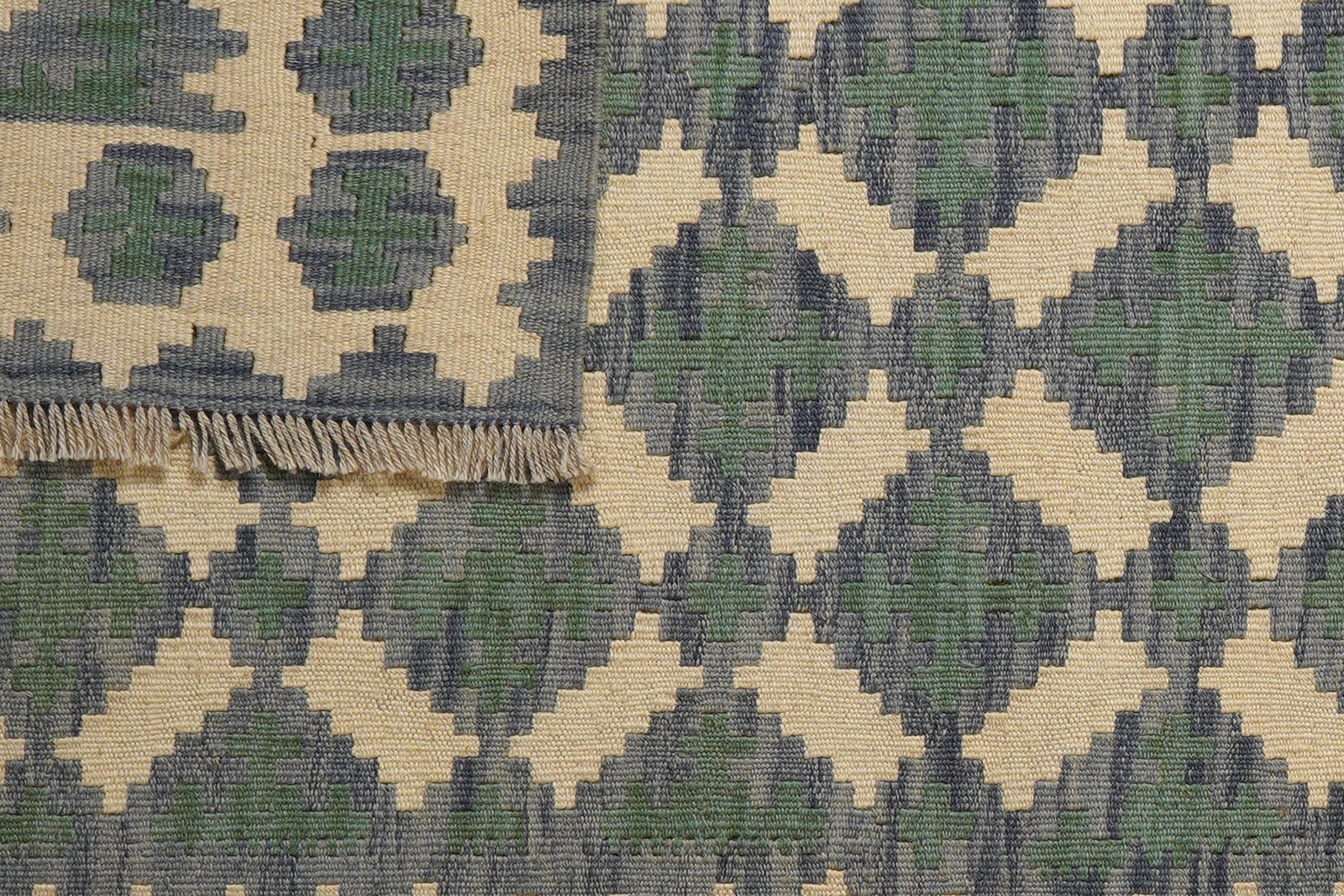 Kelim Gashgai — Handmade, 103x152 cm, Beige, 100% Virgin Wool | View 6