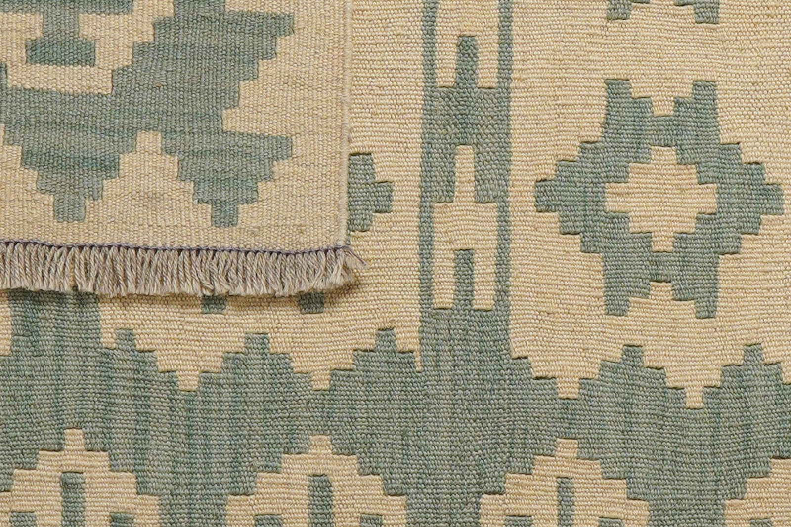 Kelim Gashgai — Handgefertigt, 145x100 cm, Beige, 100% Virgin Wool | View 7