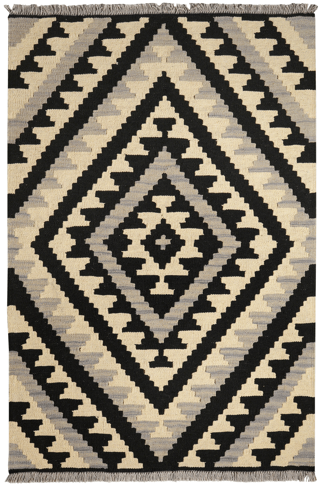 Kelim Gashgai — Handmade, 99x148 cm, Beige, 100% Virgin Wool | Main view