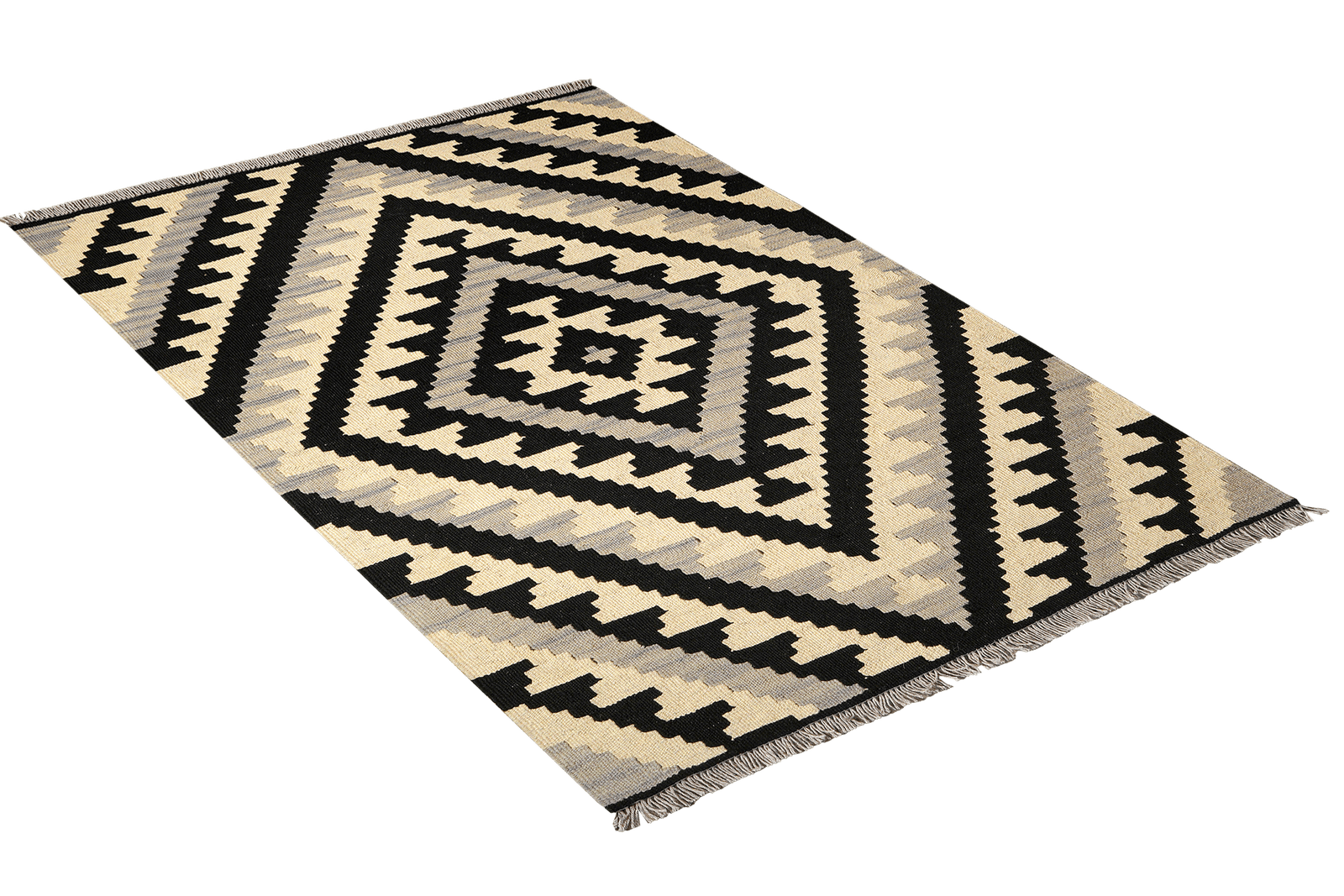 Kelim Gashgai — Handmade, 99x148 cm, Beige, 100% Virgin Wool | View 4