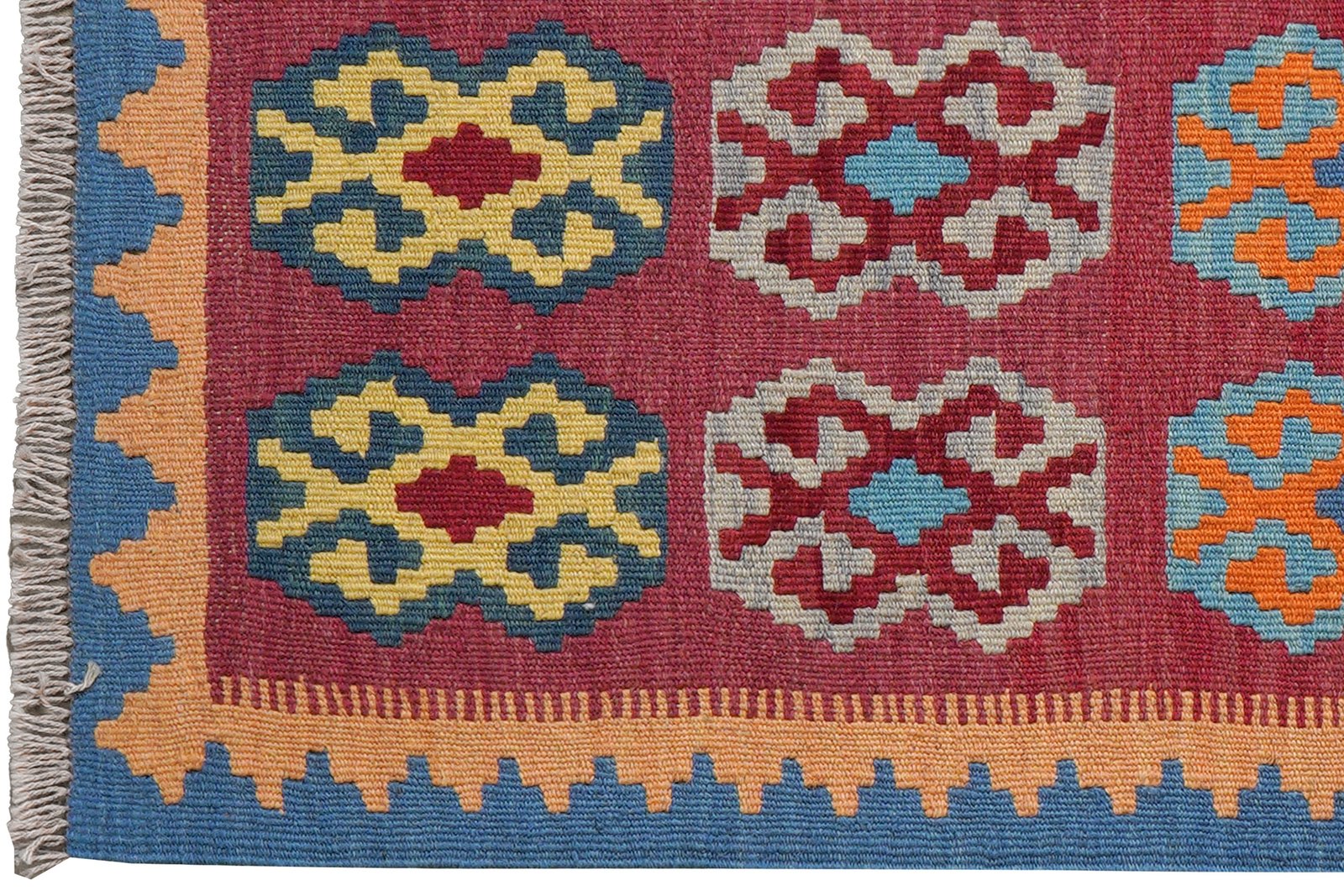 Kelim Gashgai — Handmade, 84x125 cm, Red, 100% Virgin Wool | View 3