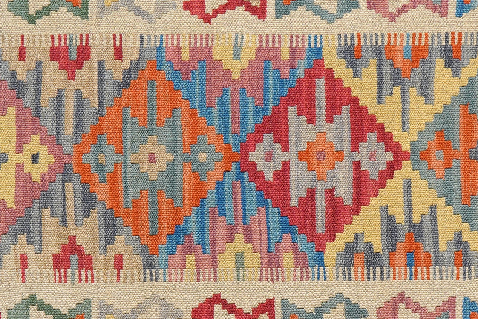Kelim Gashgai — Handmade, 85x209 cm, Multicolor, 100% Virgin Wool | View 5