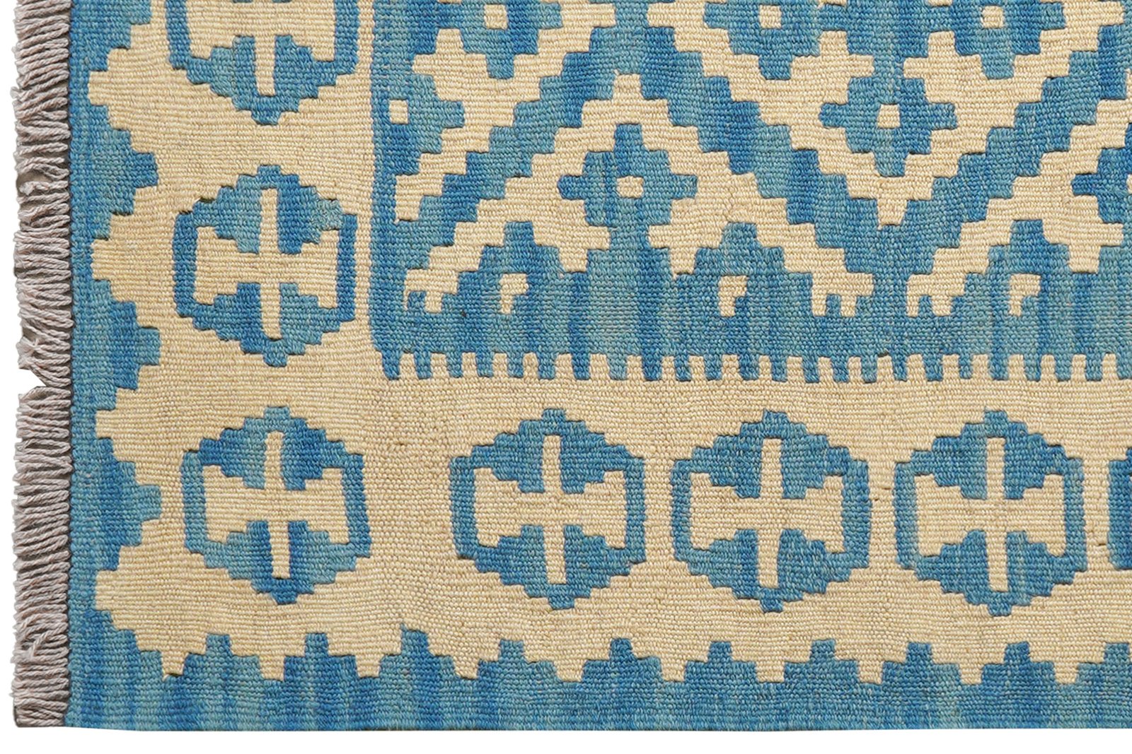 Kelim Gashgai — Handmade, 84x125 cm, Beige, 100% Virgin Wool | View 3