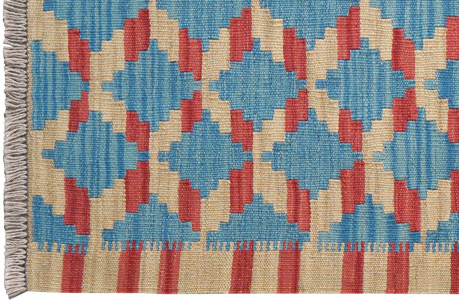 Kelim Gashgai — Handgefertigt, 120x79 cm, Beige, 100% Virgin Wool | View 4