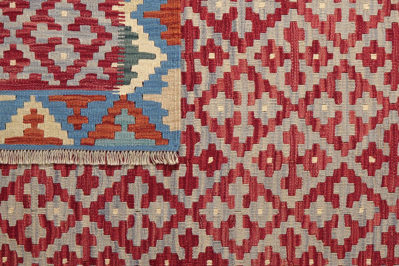 Kelim Gashgai — Handmade, 159x163 cm, Multicolor, 100% Virgin Wool | View 6