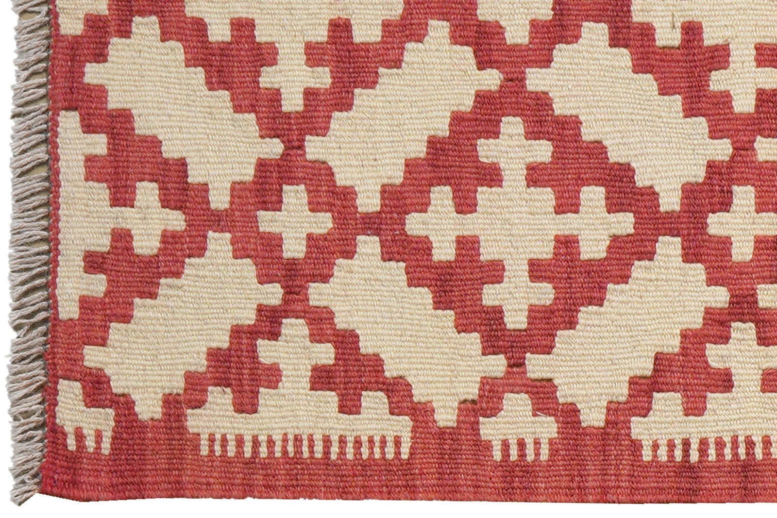 Kelim Gashgai — Handmade, 64x91 cm, Red, 100% Virgin Wool | View 3