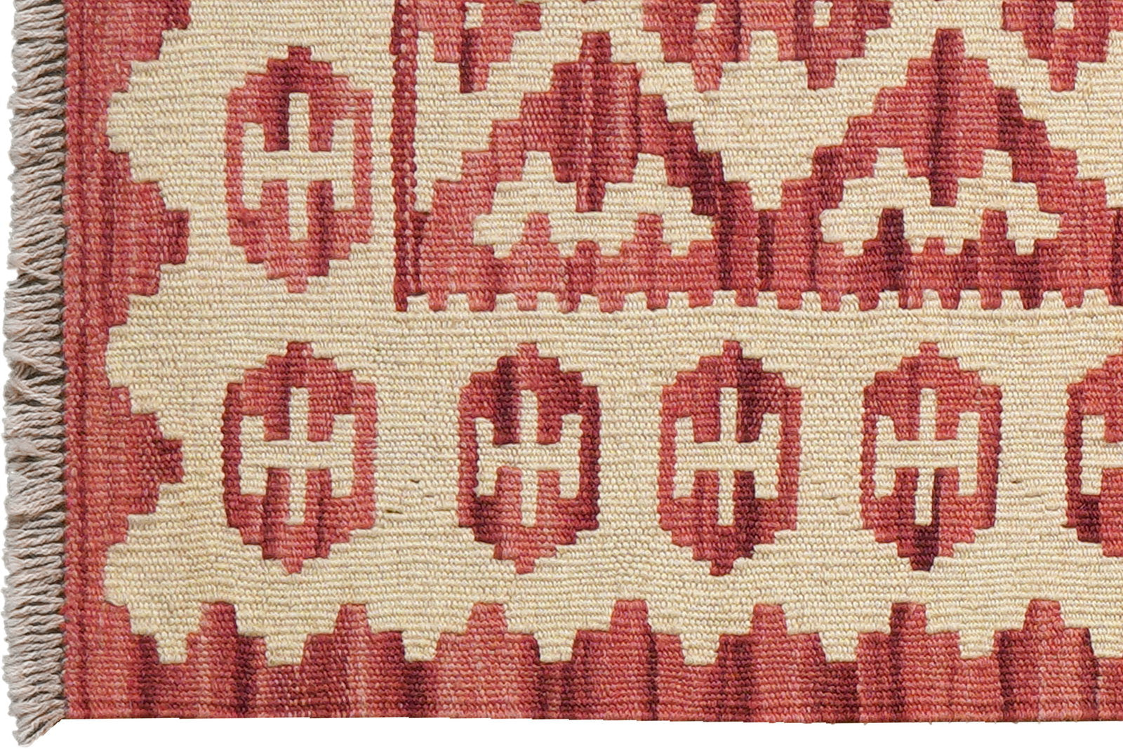 Kelim Gashgai — Handgefertigt, 89x61 cm, Beige, 100% Virgin Wool | View 4