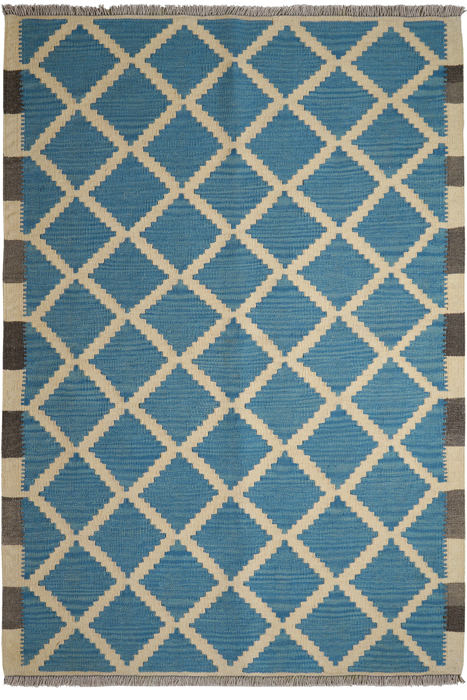 Kelim Gashgai — Handgefertigt, 177x124 cm, Beige, 100% Virgin Wool | Main view