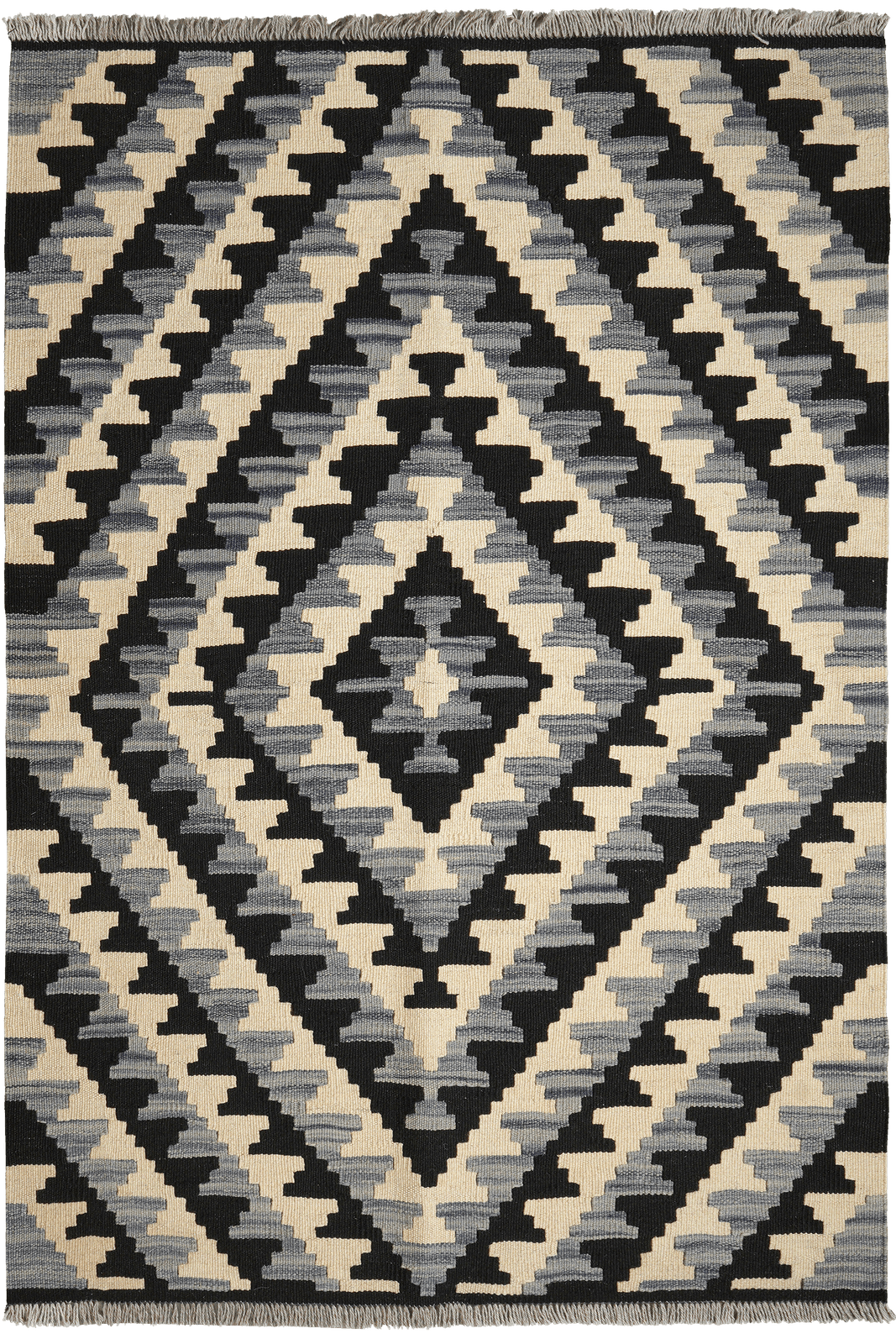 Kelim Gashgai — Handmade, 108x153 cm, Beige, 100% Virgin Wool | Main view