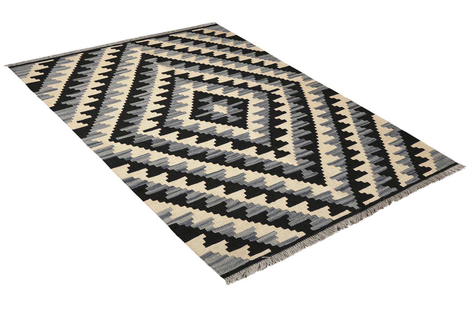 Kelim Gashgai — Handmade, 108x153 cm, Beige, 100% Virgin Wool | View 4