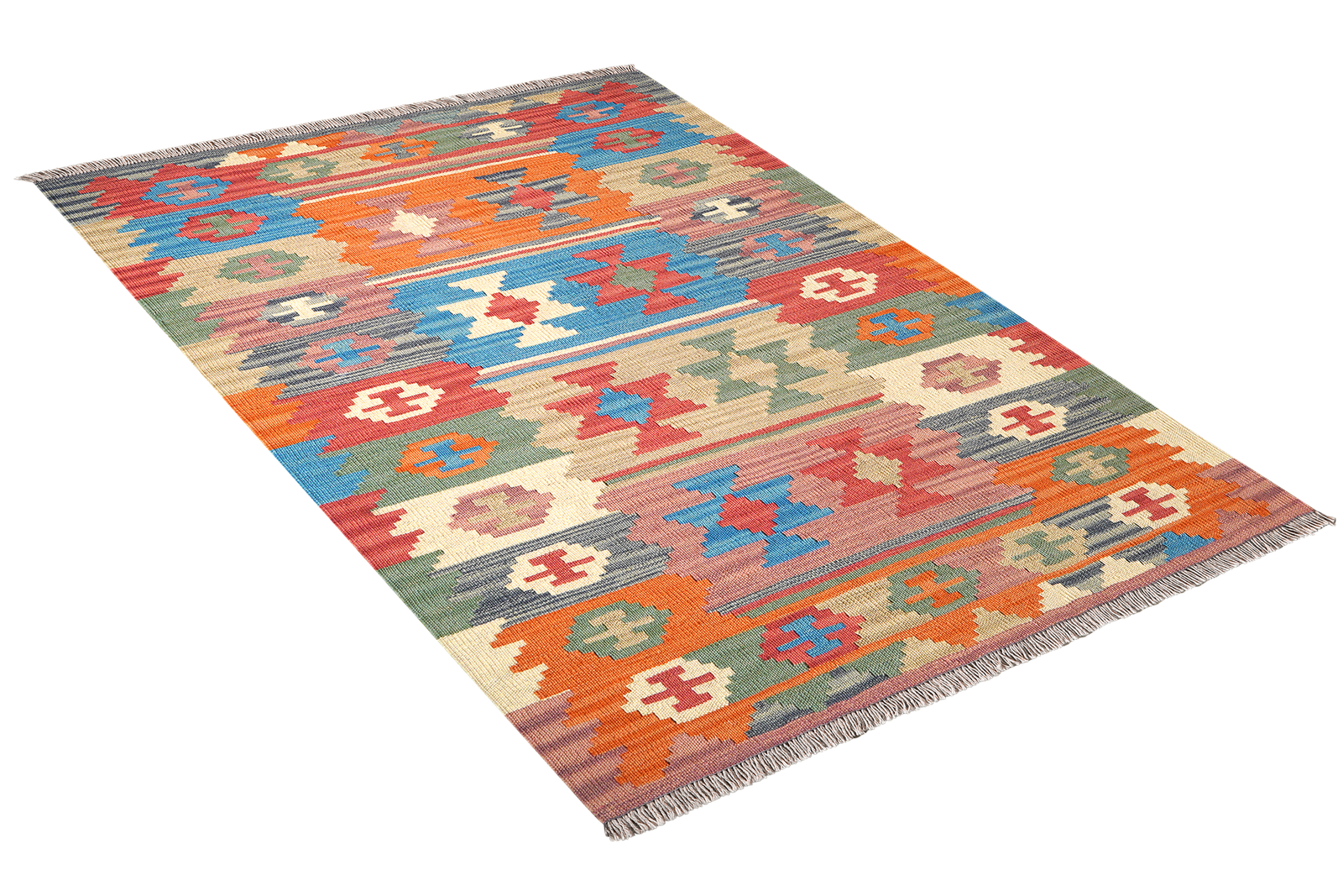 Kelim Gashgai — Handmade, 103x150 cm, Multicolor, 100% Virgin Wool | View 4