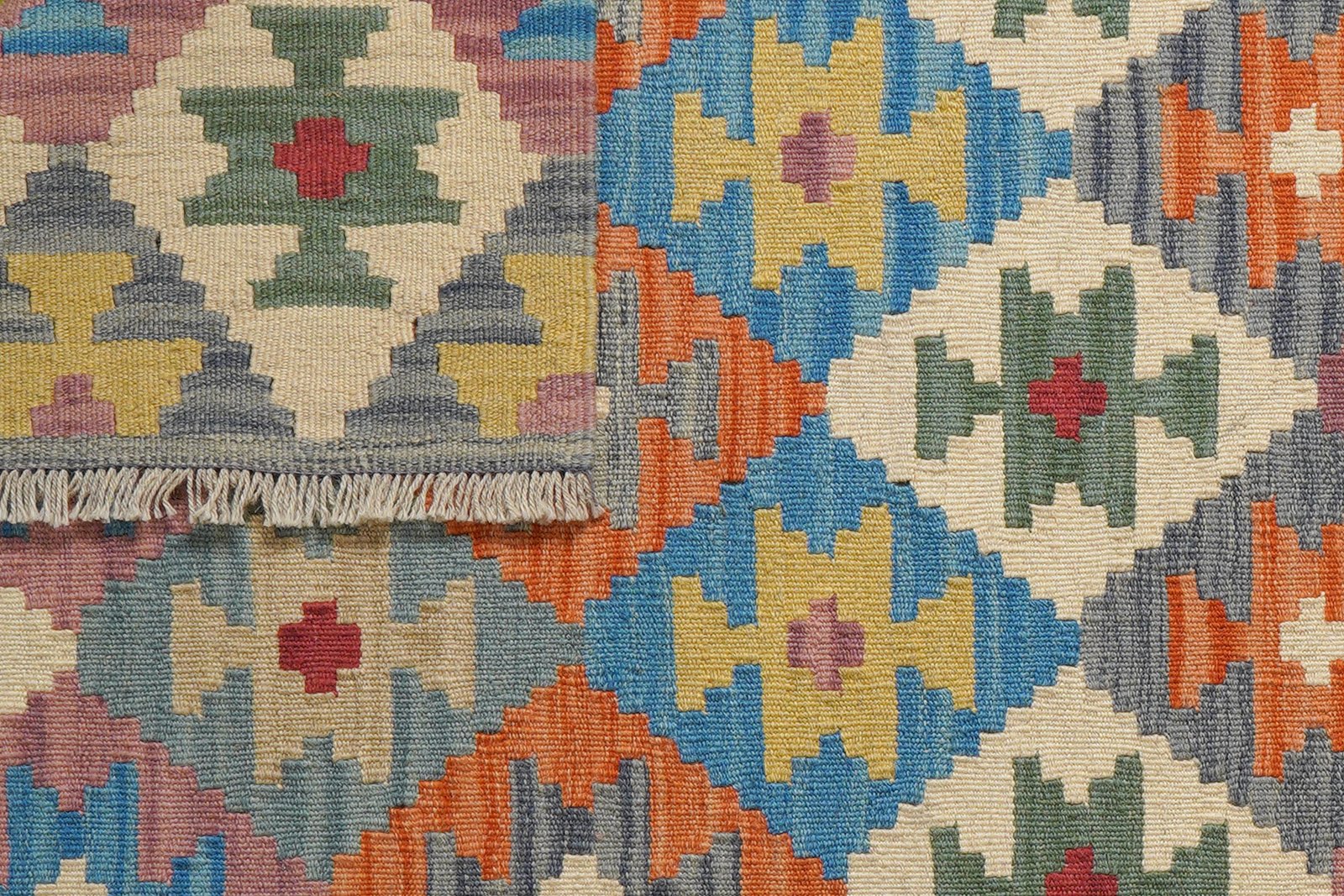 Kelim Gashgai — Handmade, 95x153 cm, Multicolor, 100% Virgin Wool | View 6