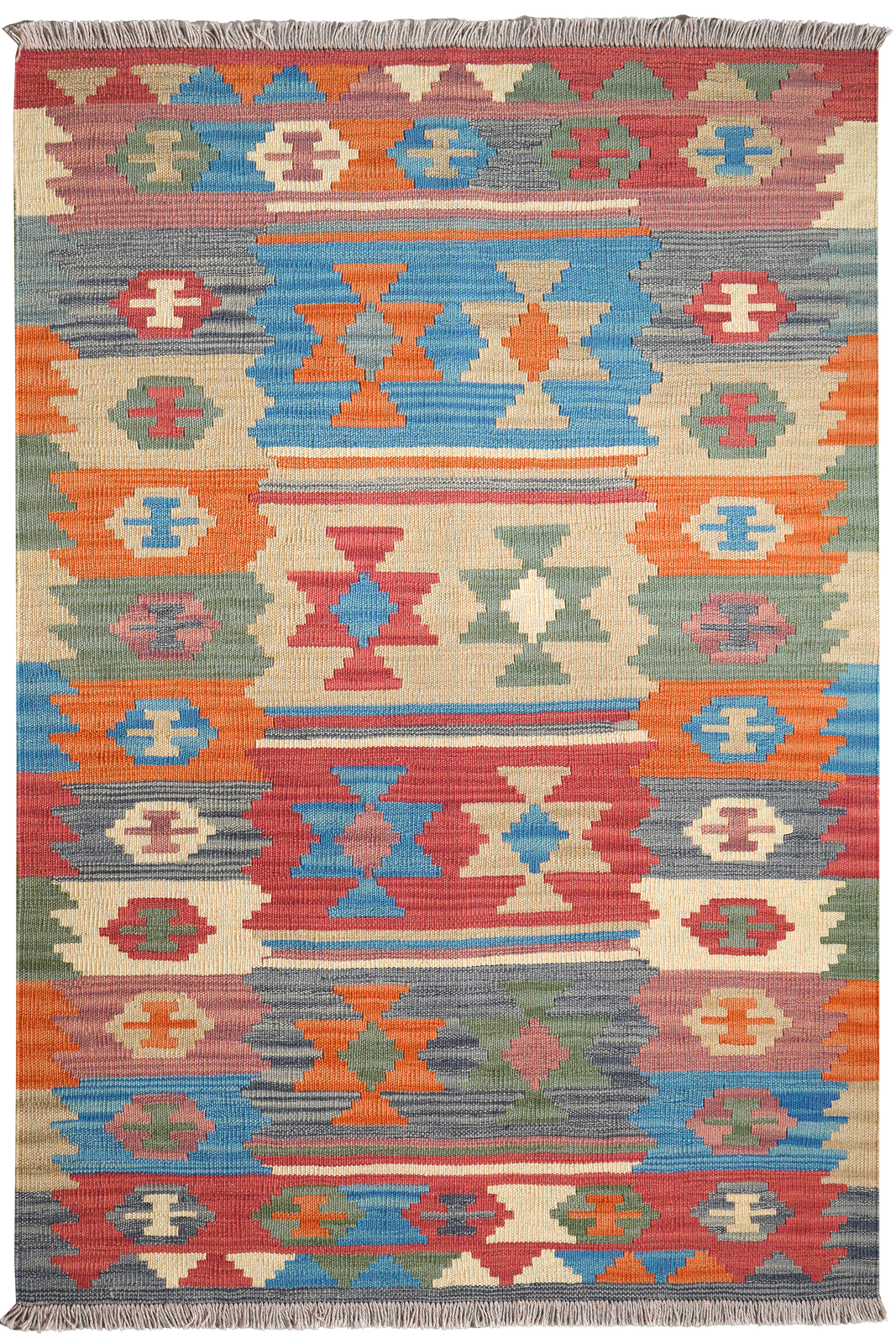 Kelim Gashgai — Handmade, 104x153 cm, Multicolor, 100% Virgin Wool | Main view