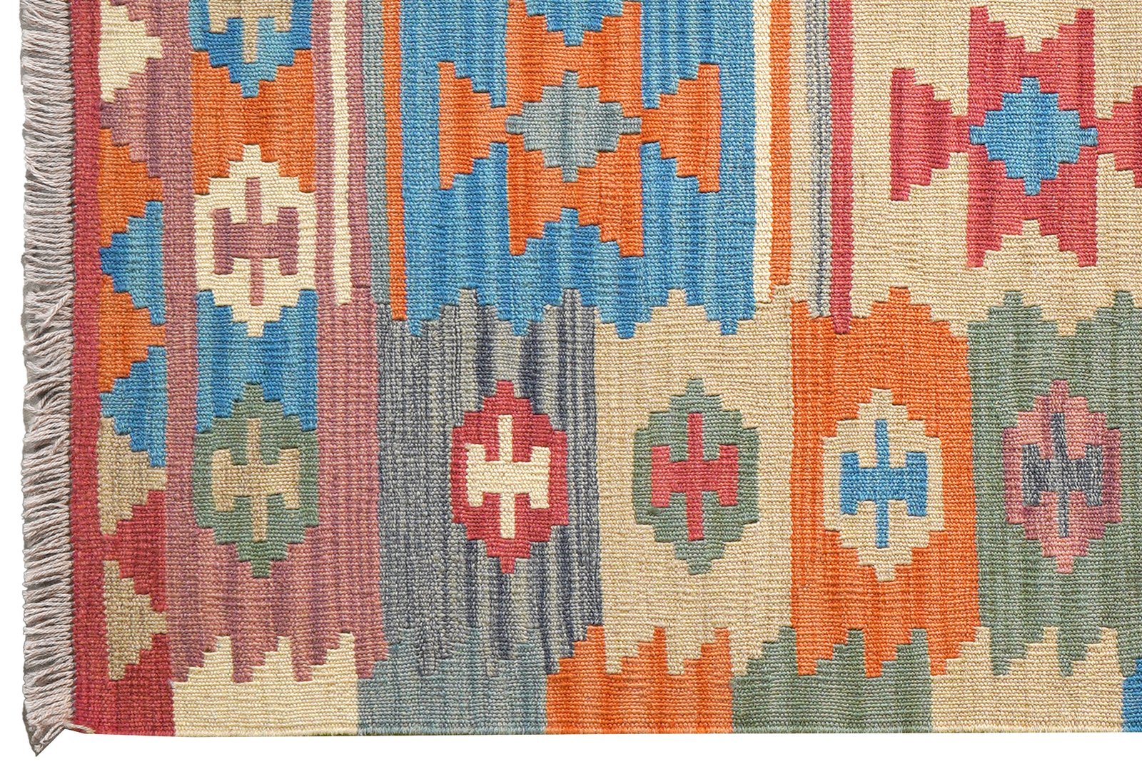 Kelim Gashgai — Handmade, 104x153 cm, Multicolor, 100% Virgin Wool | View 3