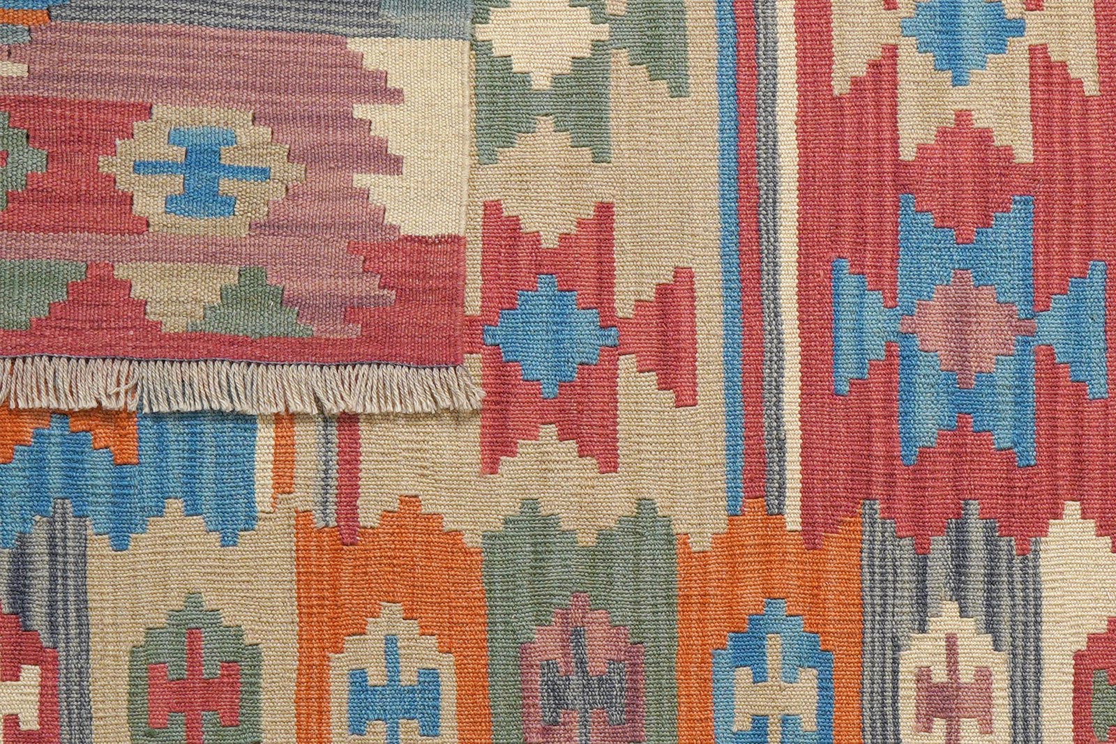 Kelim Gashgai — Handmade, 104x153 cm, Multicolor, 100% Virgin Wool | View 6