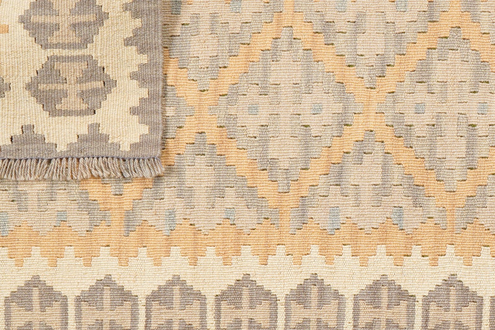 Kelim Gashgai — Handmade, 82x200 cm, Yellow, 100% Virgin Wool | View 6