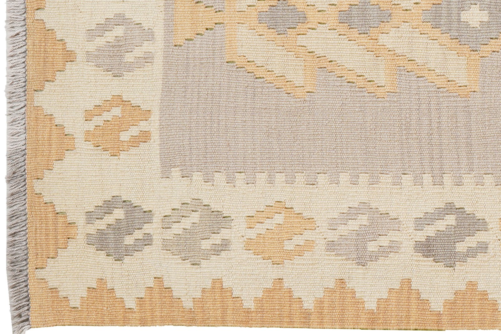 Kelim Gashgai — Handmade, 84x211 cm, Grey, 100% Virgin Wool | View 3