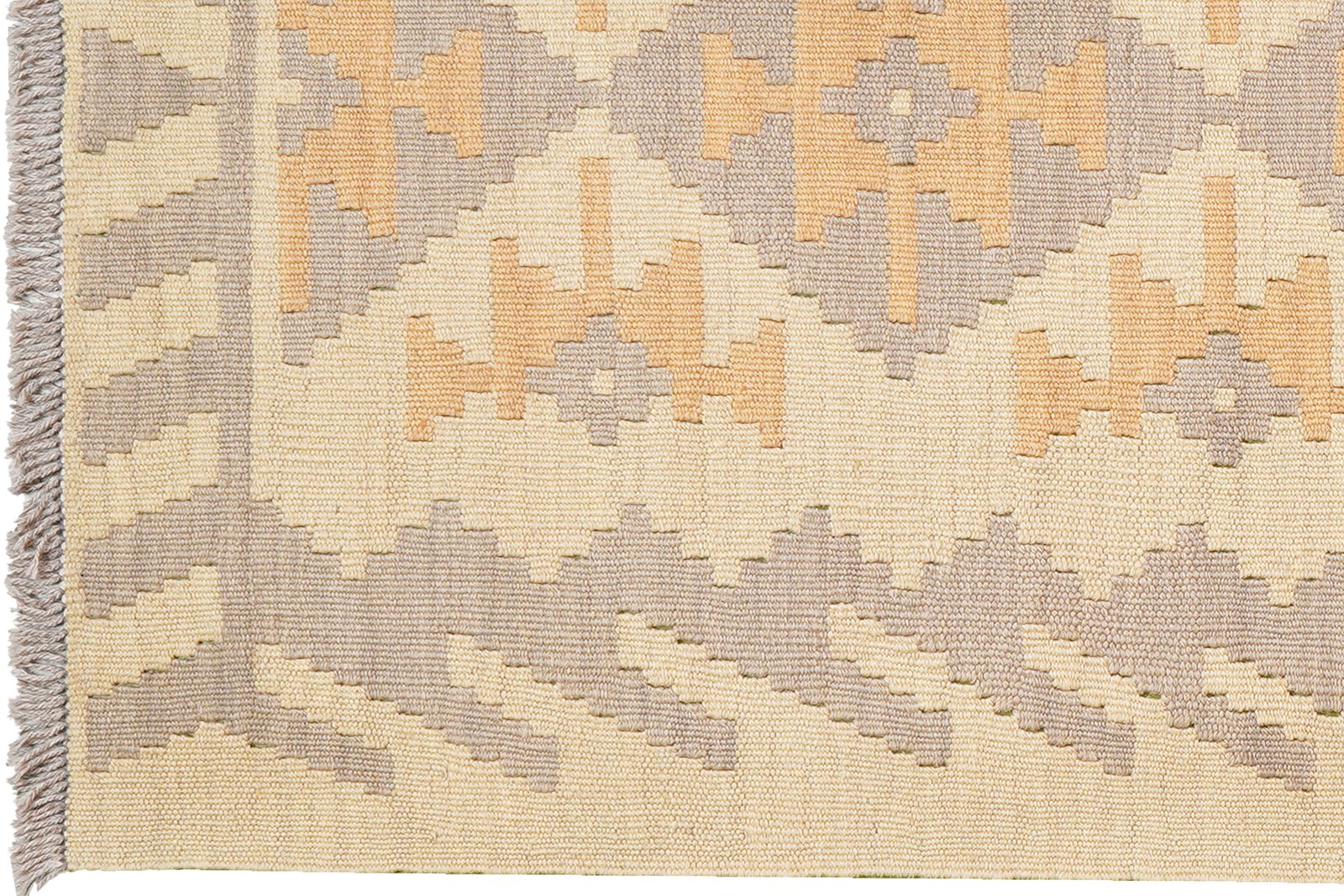 Kelim Gashgai — Handmade, 84x201 cm, Beige, 100% Virgin Wool | View 3