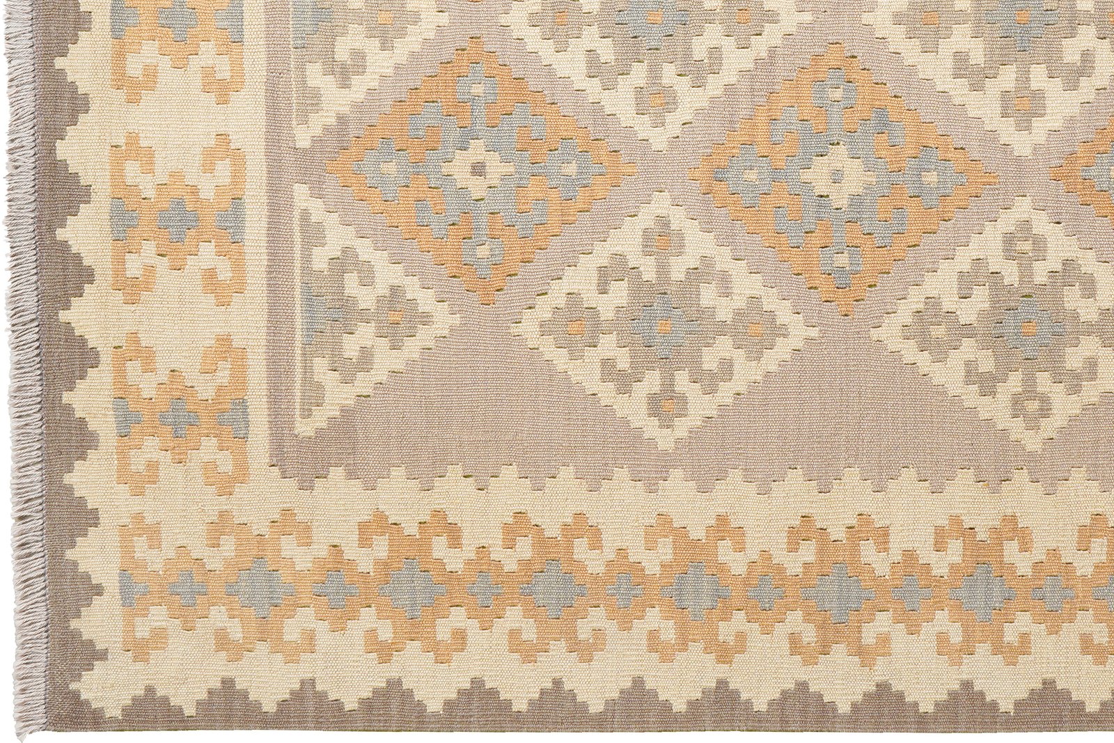 Kelim Gashgai — Handmade, 151x200 cm, Grey, 100% Virgin Wool | View 3