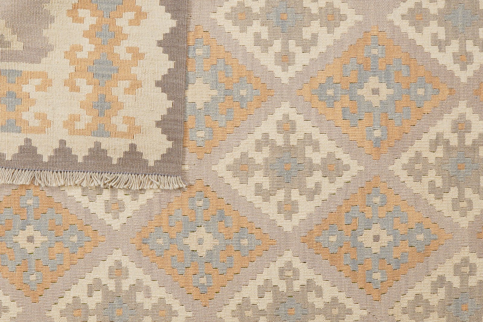 Kelim Gashgai — Handmade, 151x200 cm, Grey, 100% Virgin Wool | View 6