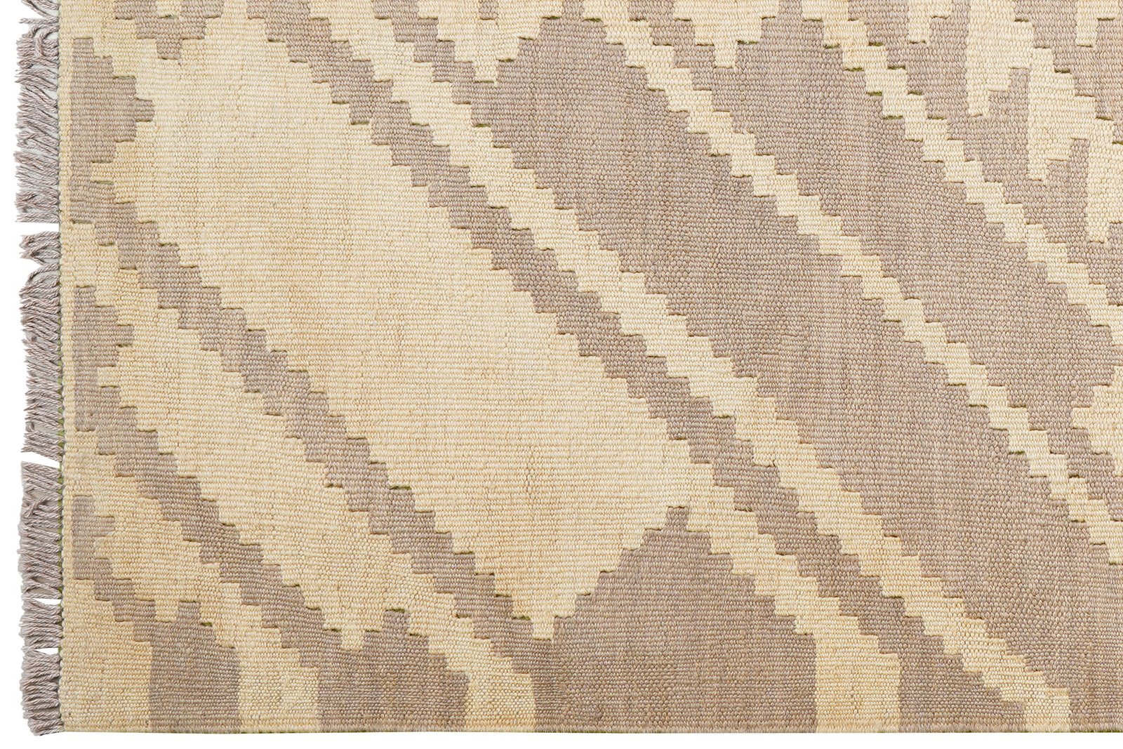 Kelim Gashgai — Handmade, 120x175 cm, Beige, 100% Virgin Wool | View 3