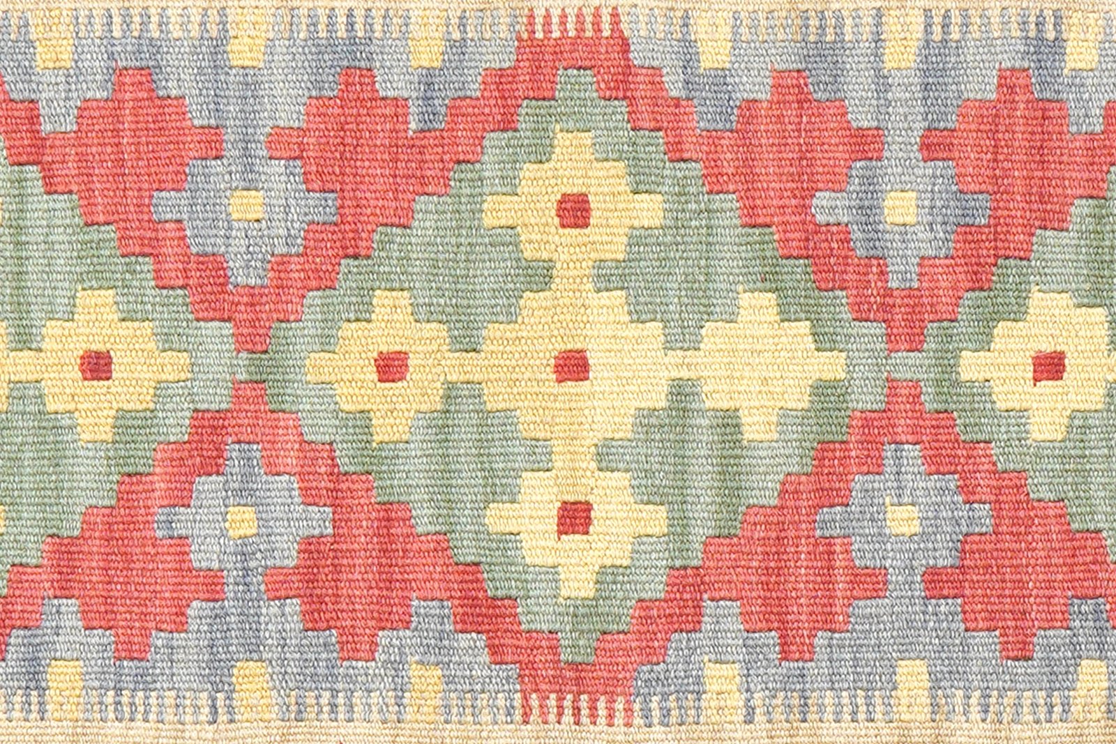 Kelim Gashgai — Handmade, 81x243 cm, Blue, 100% Virgin Wool | View 5