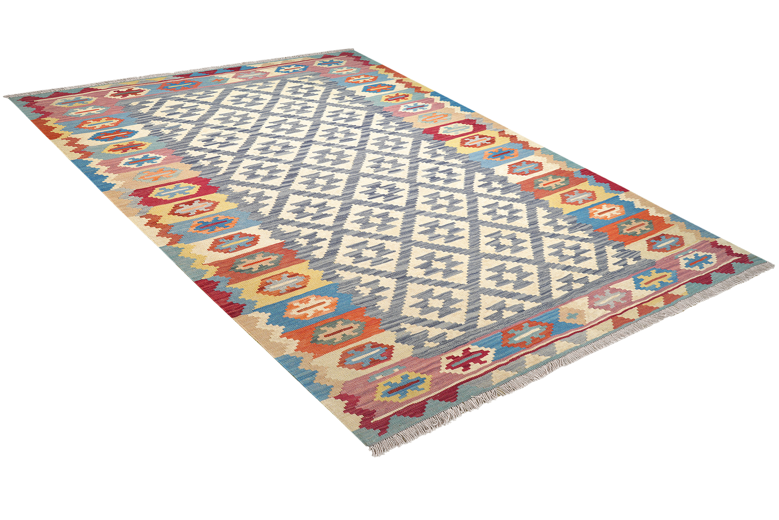 Kelim Gashgai — Handgefertigt, 250x177 cm, Bunt, 100% Virgin Wool | View 5