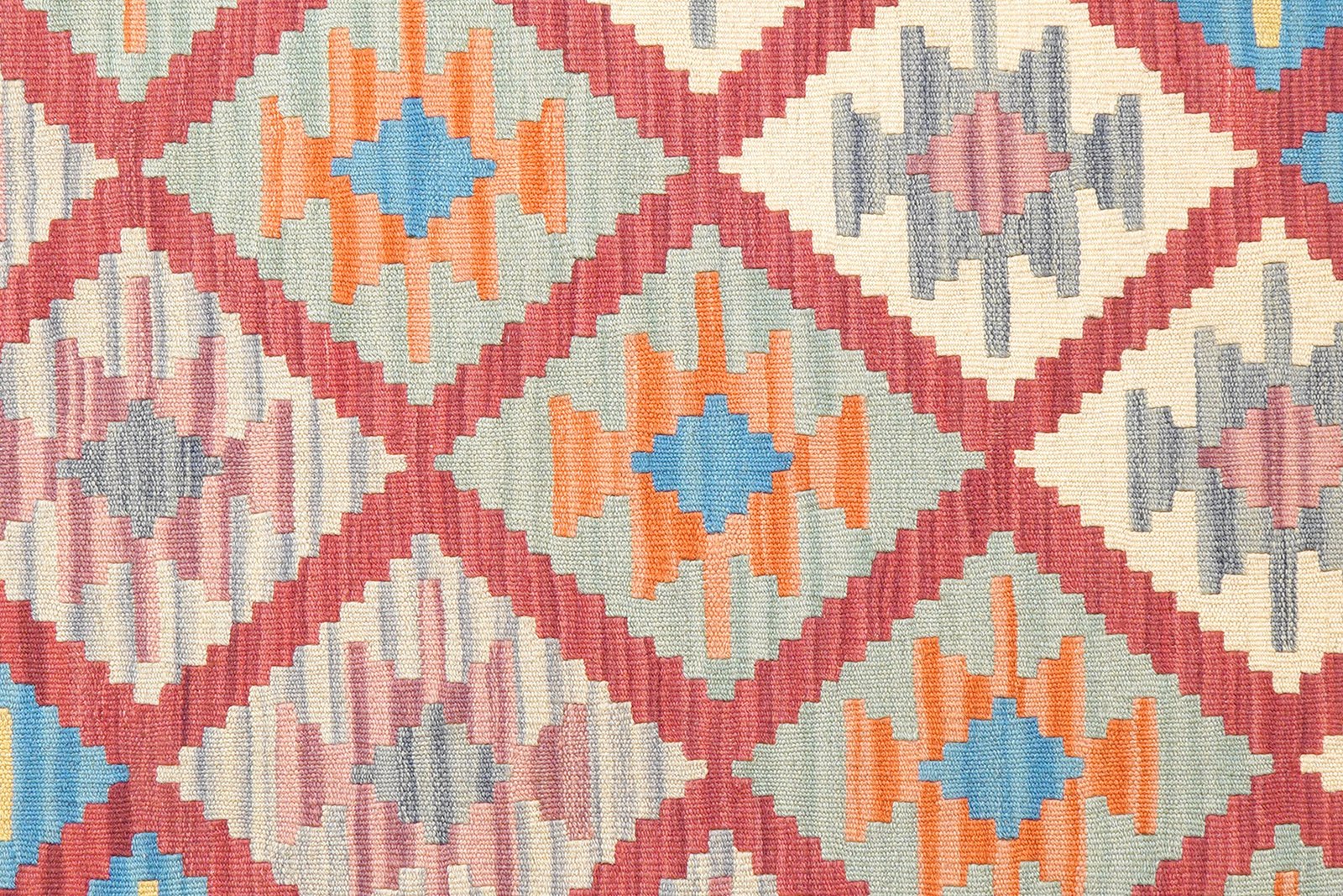 Kelim Gashgai — Handmade, 173x237 cm, Red, 100% Virgin Wool | View 5