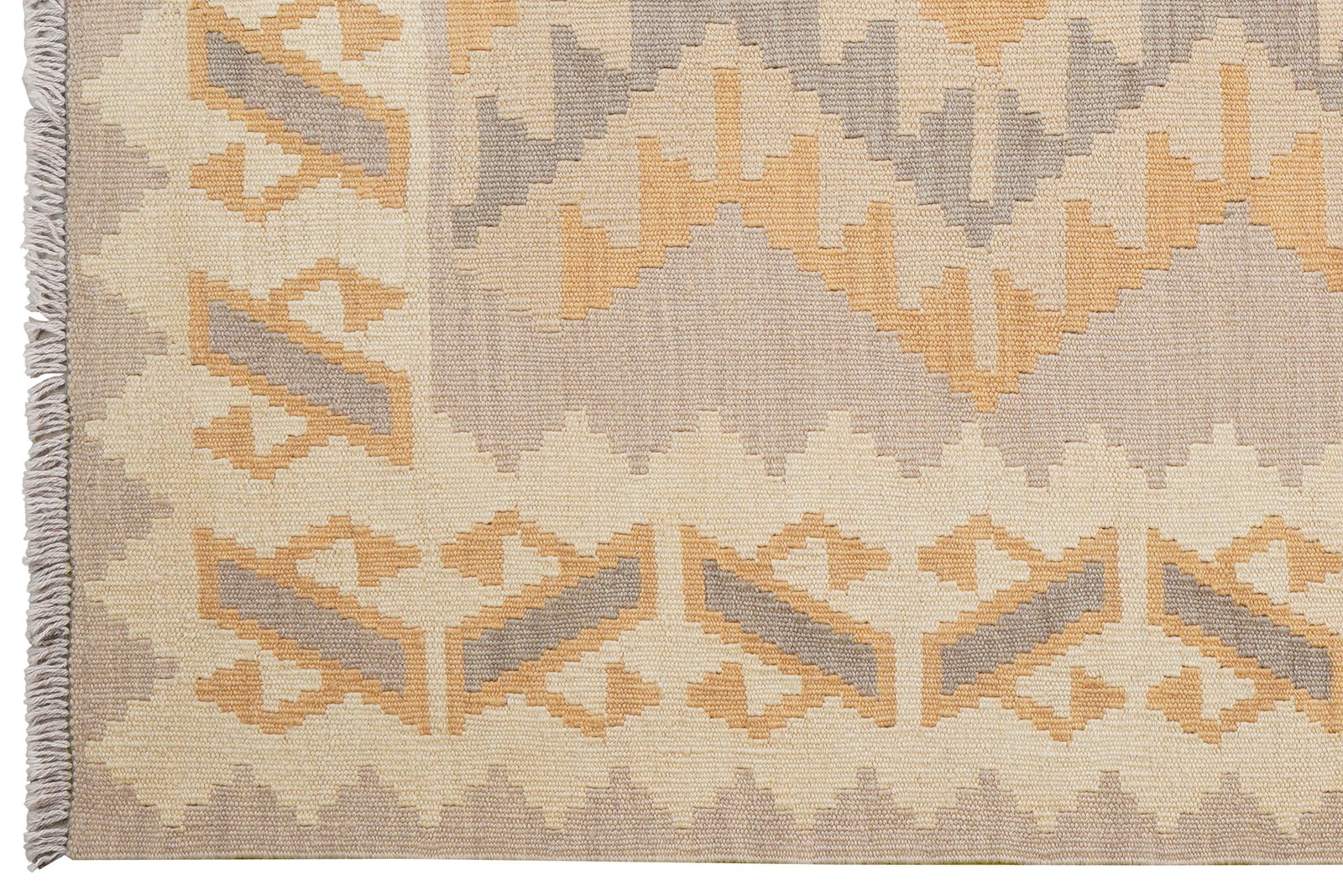 Kelim Gashgai — Handmade, 123x174 cm, Grey, 100% Virgin Wool | View 3