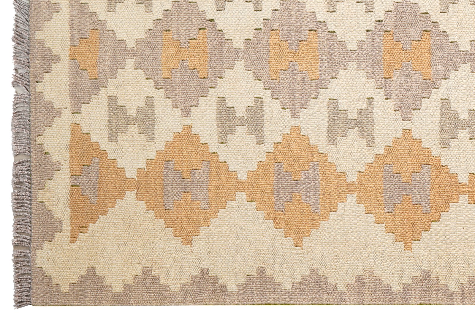 Kelim Gashgai — Handmade, 120x165 cm, Beige, 100% Virgin Wool | View 3