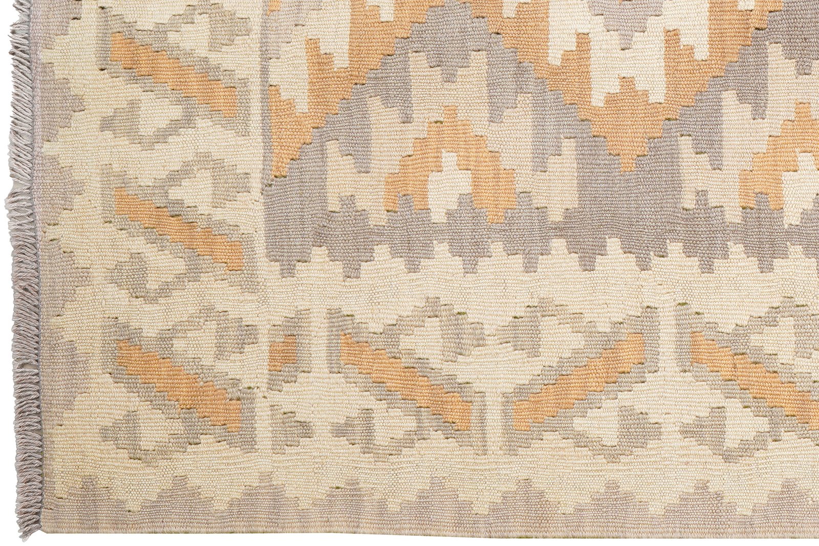 Kelim Gashgai — Handmade, 120x174 cm, Grey, 100% Virgin Wool | View 3