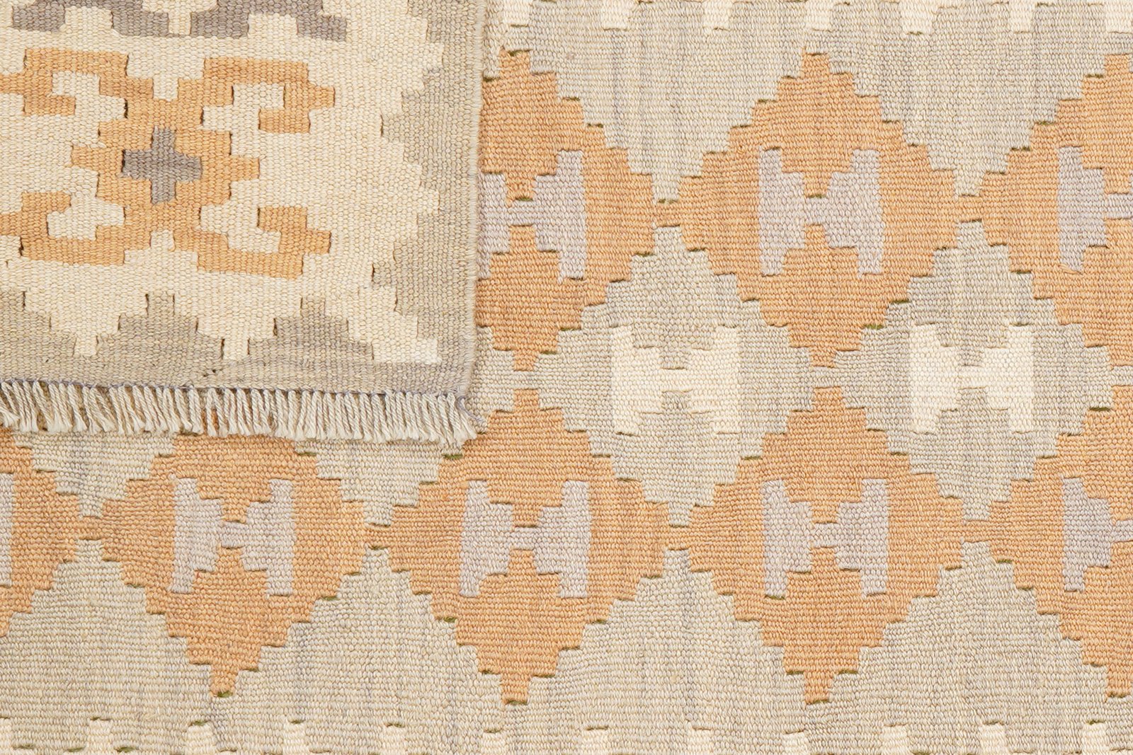 Kelim Gashgai — Handmade, 119x170 cm, Grey, 100% Virgin Wool | View 6