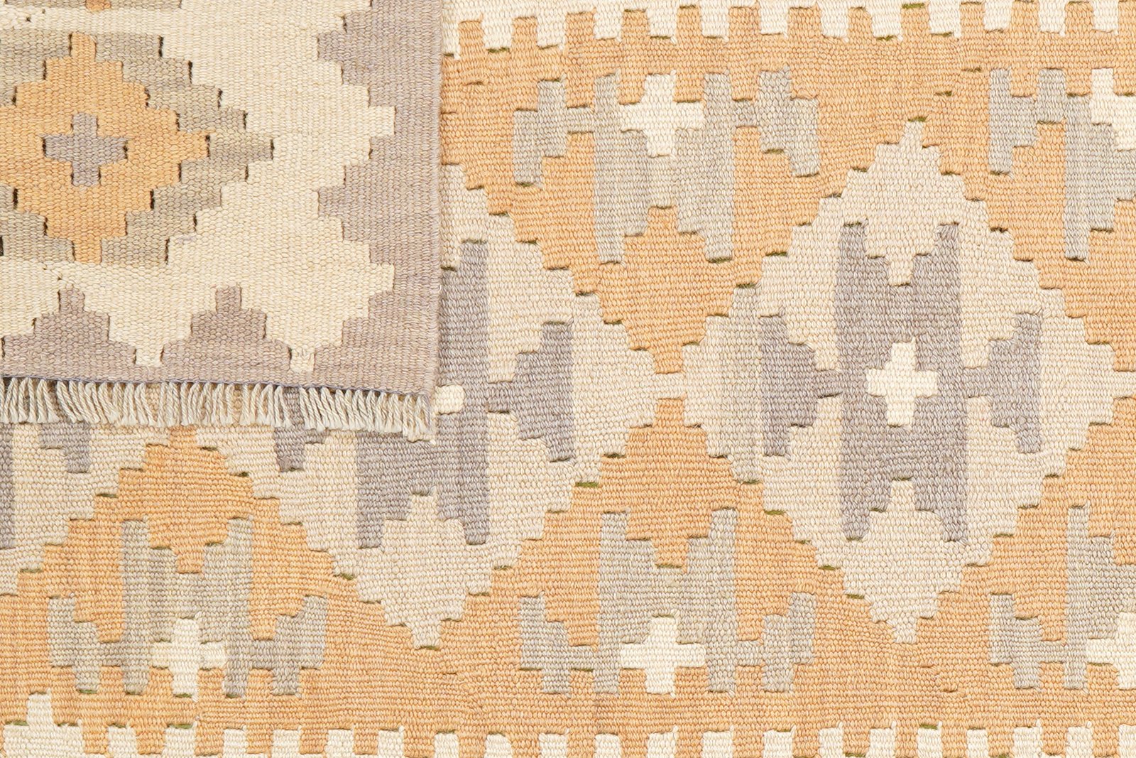 Kelim Gashgai — Handmade, 122x174 cm, Yellow, 100% Virgin Wool | View 6