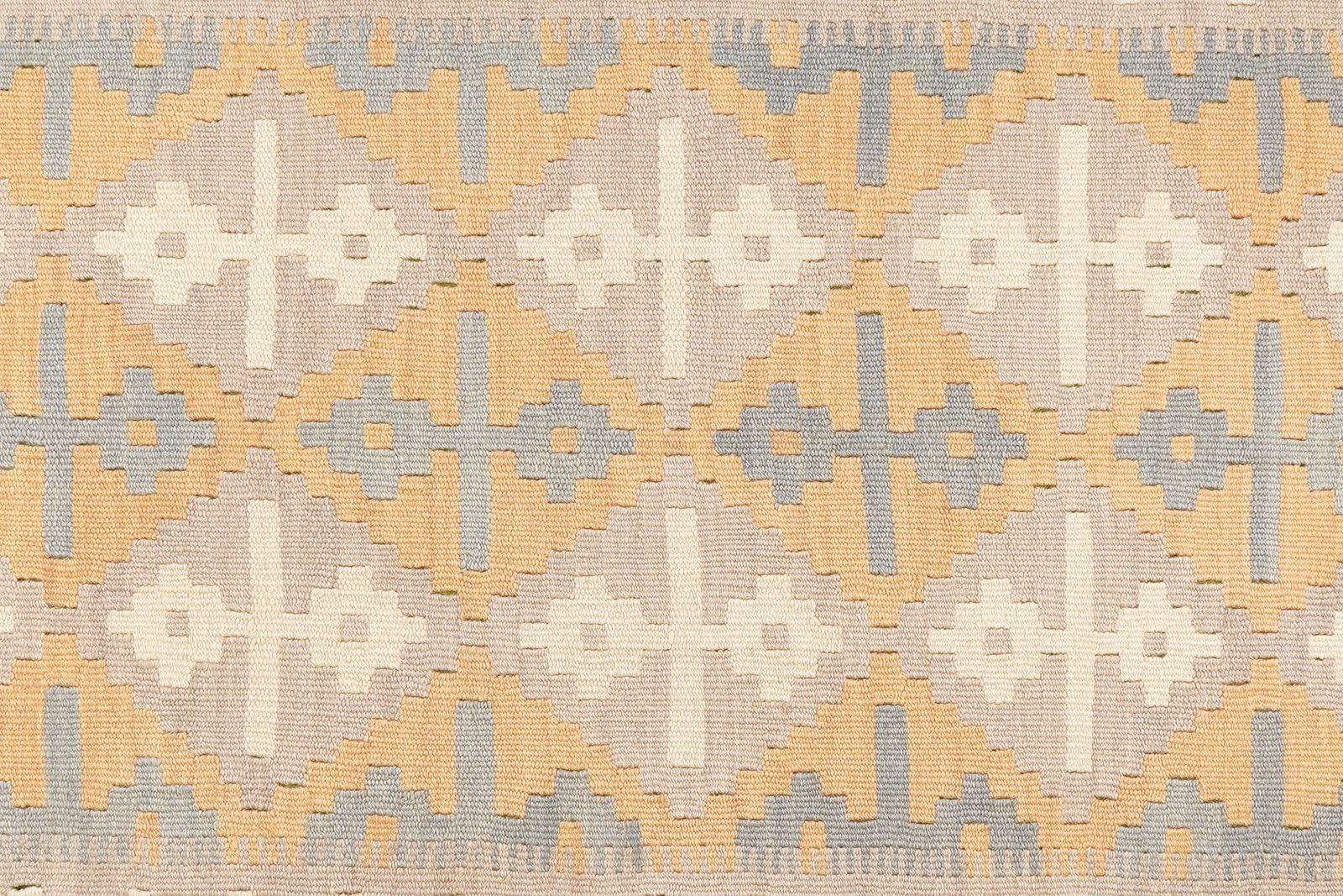 Kelim Gashgai — Handmade, 124x174 cm, Grey, 100% Virgin Wool | View 5