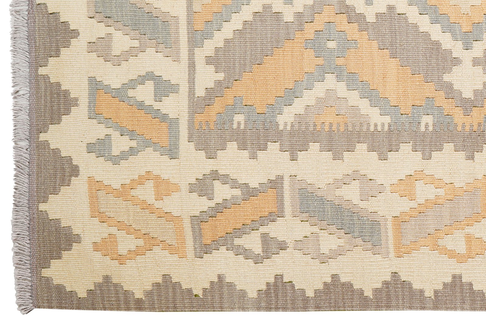 Kelim Gashgai — Handmade, 125x170 cm, Grey, 100% Virgin Wool | View 3