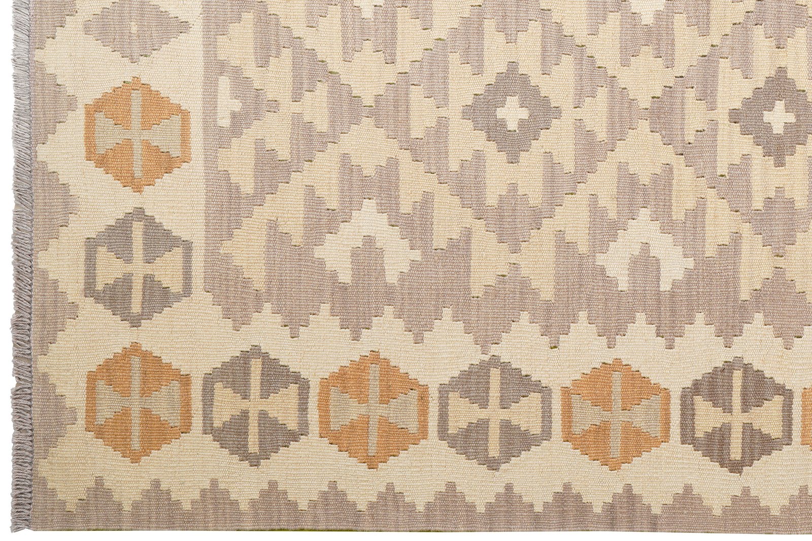 Kelim Gashgai — Handmade, 174x234 cm, Grey, 100% Virgin Wool | View 3