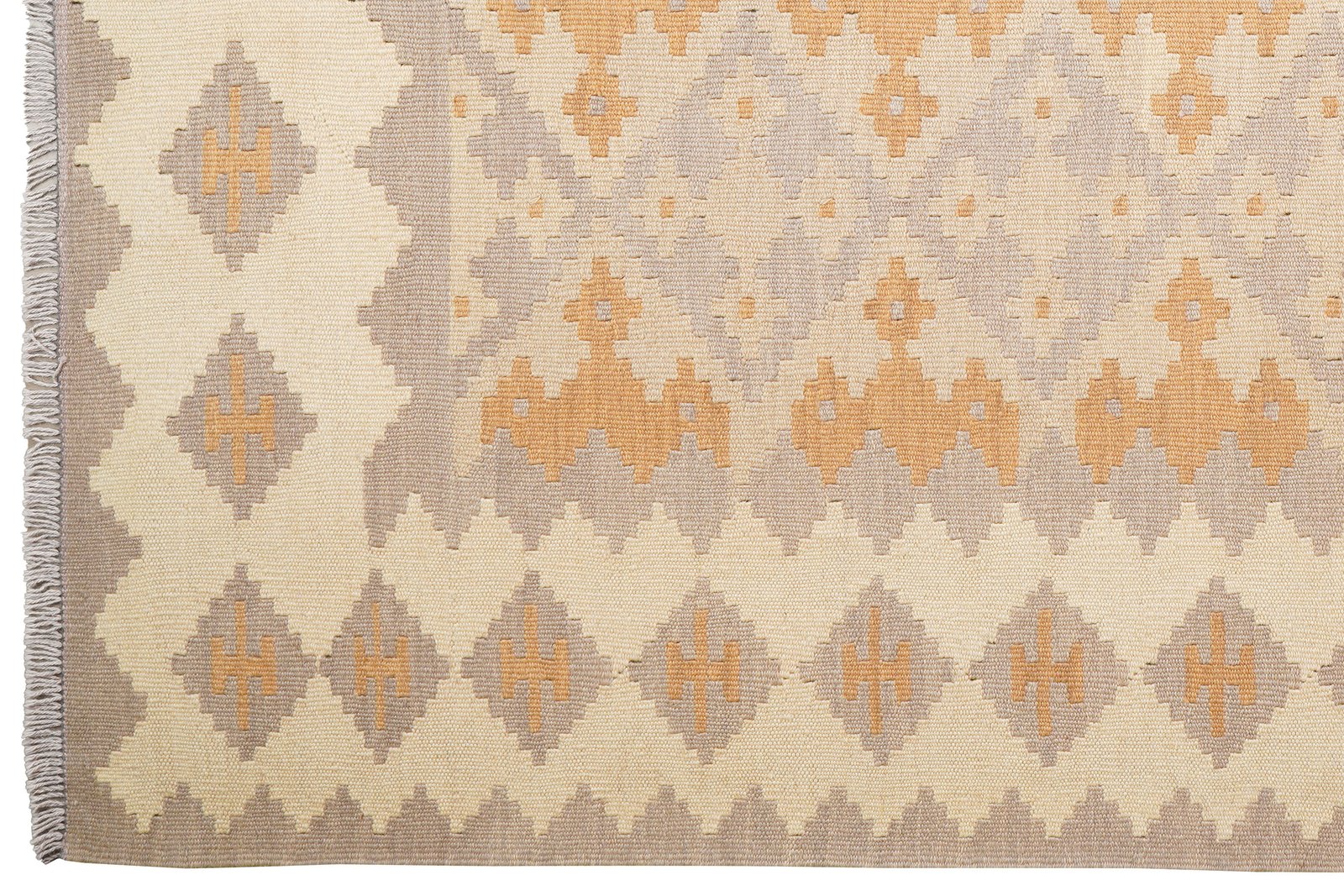 Kelim Gashgai — Handmade, 167x232 cm, Grey, 100% Virgin Wool | View 3