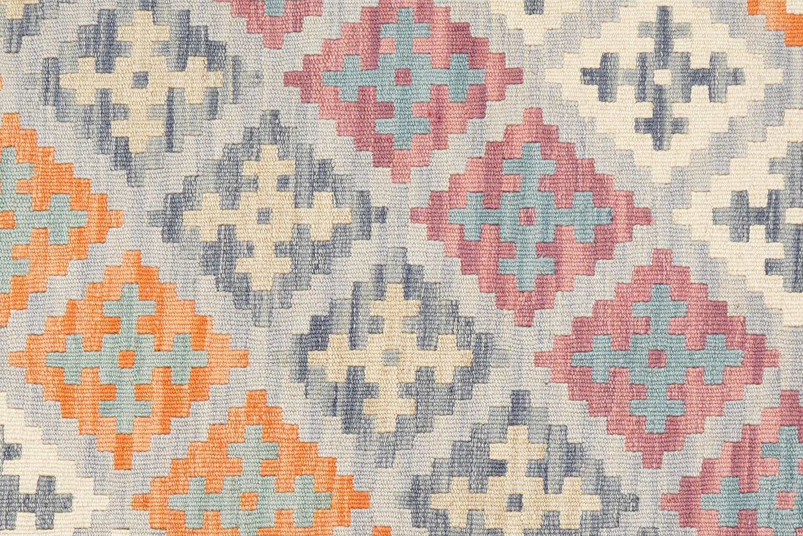 Kelim Gashgai — Handmade, 85x190 cm, Grey, 100% Virgin Wool | View 5