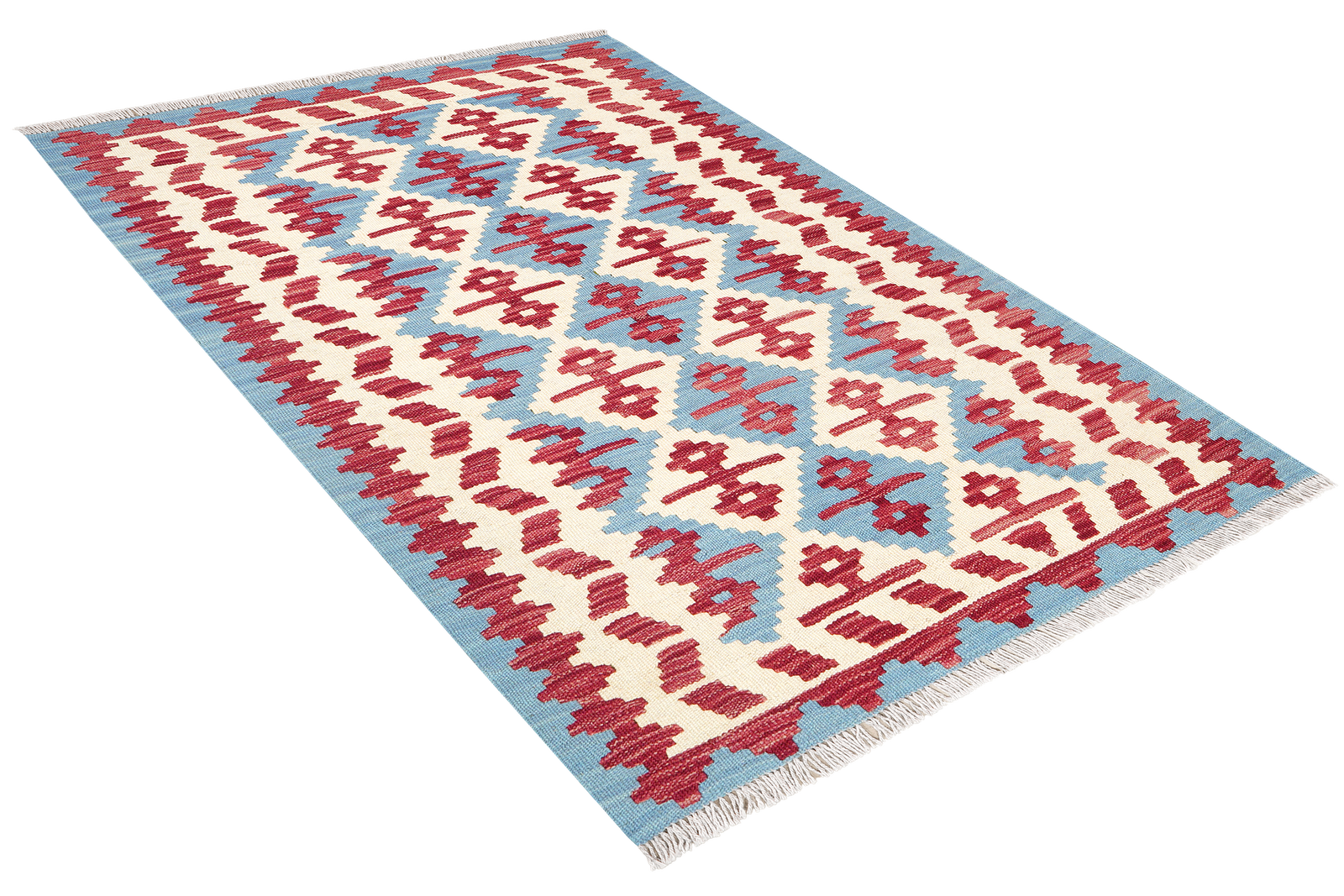 Kelim Gashgai — Handgefertigt, 148x101 cm, Beige, 100% Virgin Wool | View 5