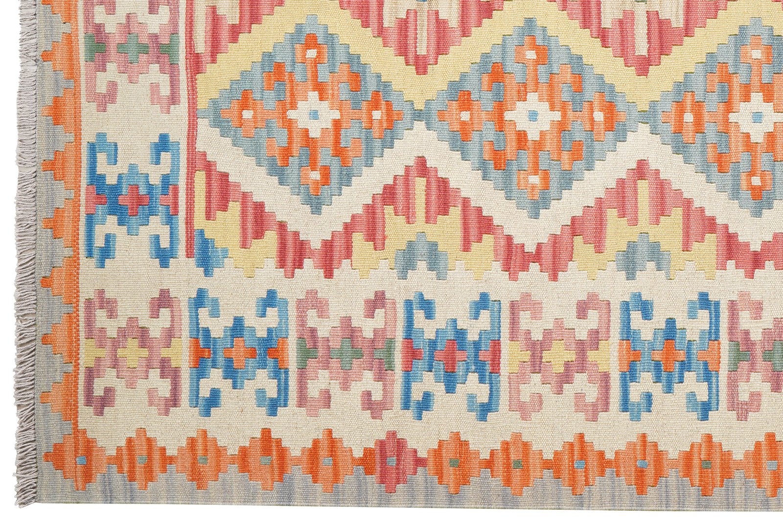 Kelim Gashgai — Handmade, 173x232 cm, Yellow, 100% Virgin Wool | View 3
