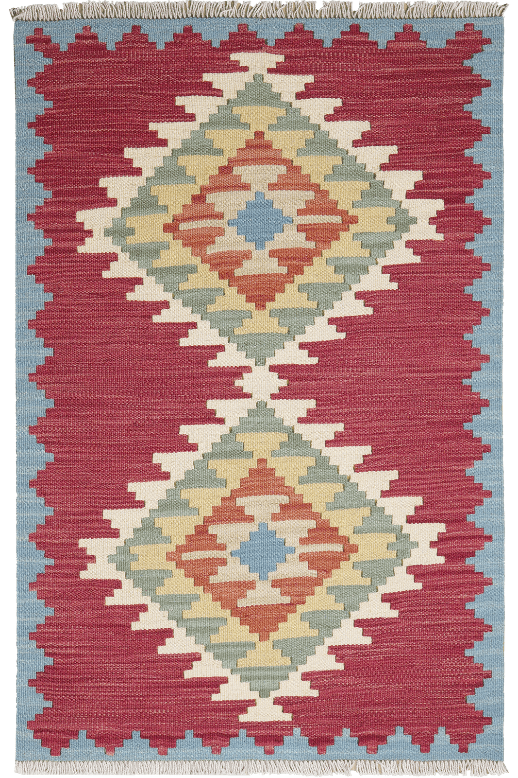 Kelim Gashgai — Handmade, 80x124 cm, Beige, 100% Virgin Wool | Main view