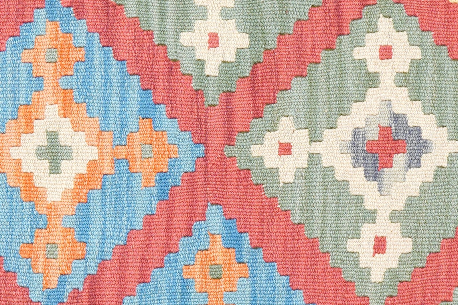 Kelim Gashgai — Handmade, 123x171 cm, Red, 100% Virgin Wool | View 5