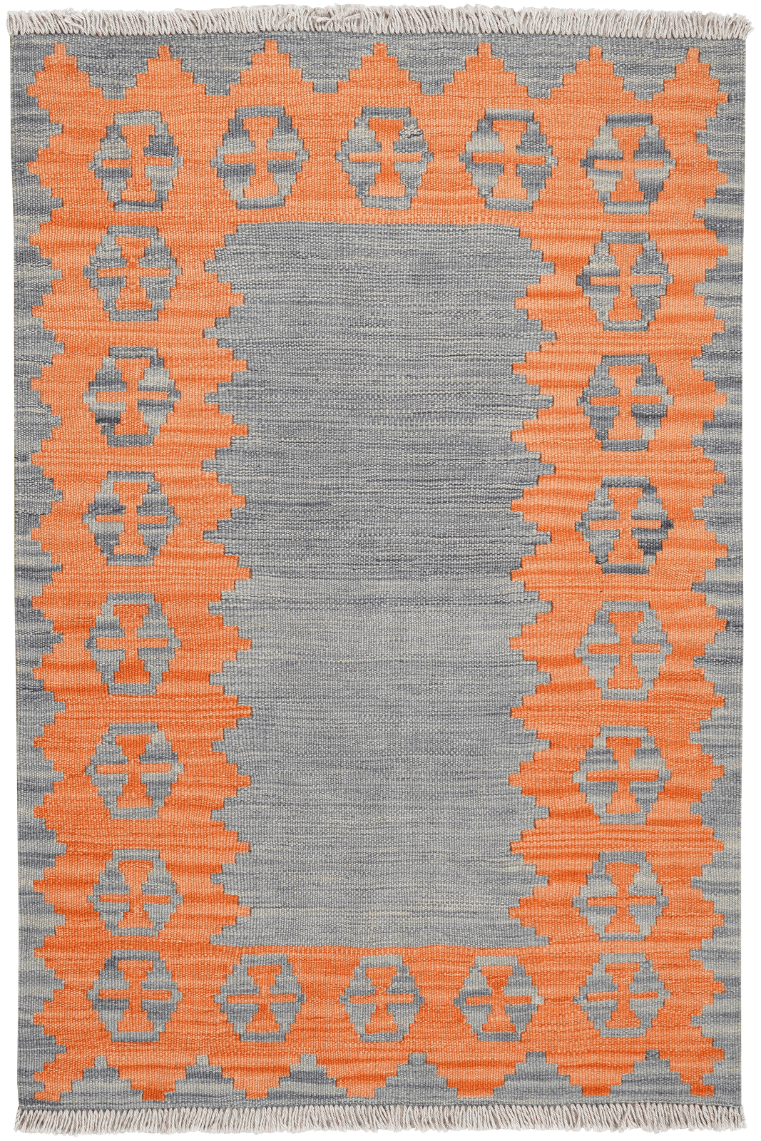 Kelim Gashgai — Handmade, 84x123 cm, Blue, 100% Virgin Wool | Main view