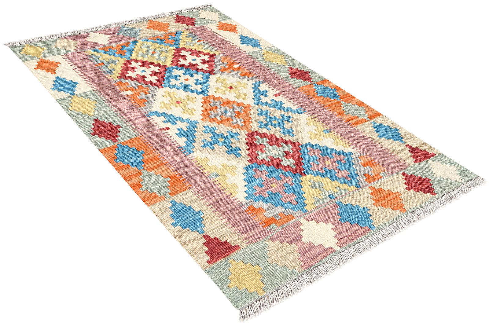 Kelim Gashgai — Handmade, 82x124 cm, Multicolor, 100% Virgin Wool | View 4