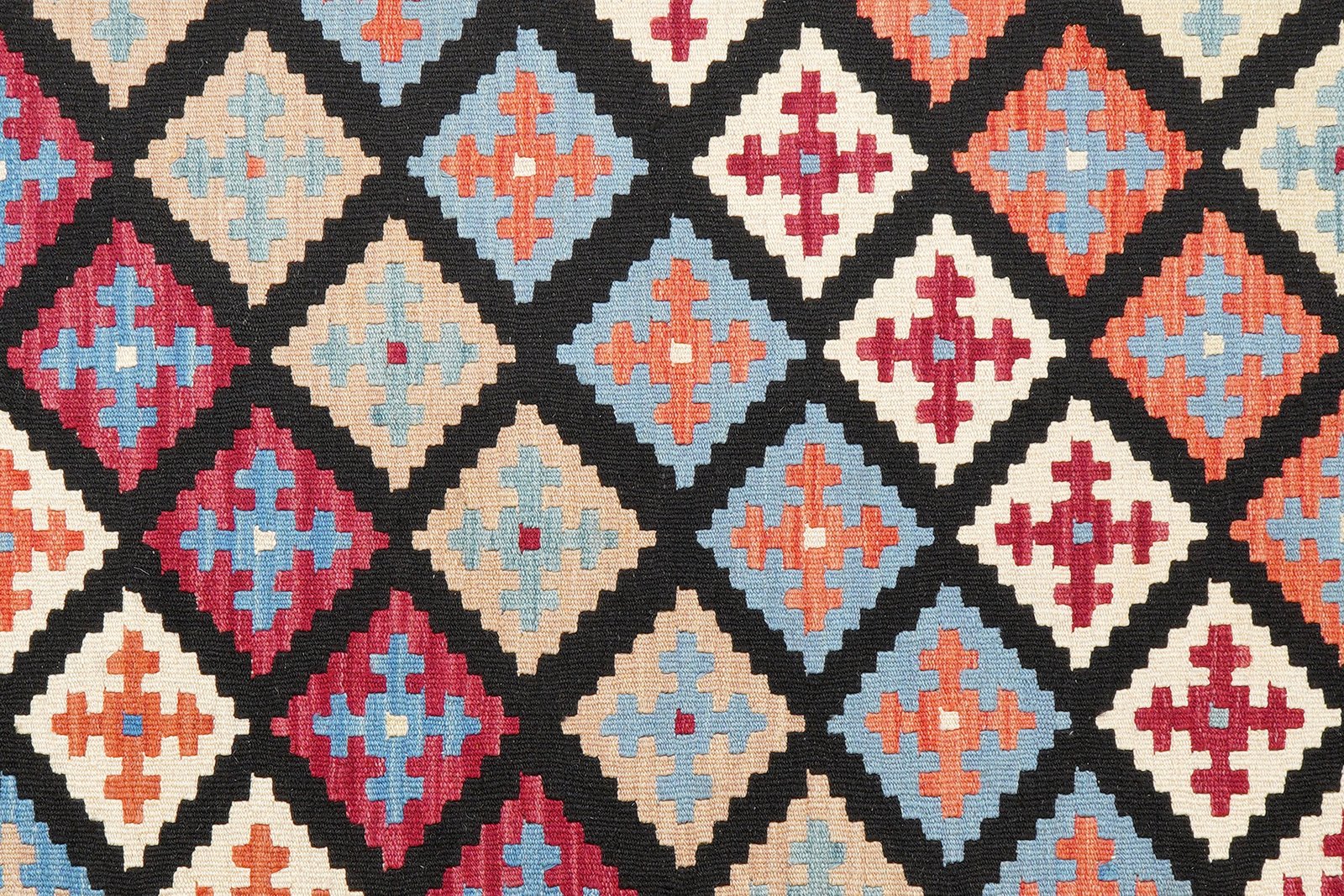 Kelim Gashgai — Handmade, 129x172 cm, Black, 100% Virgin Wool | View 5