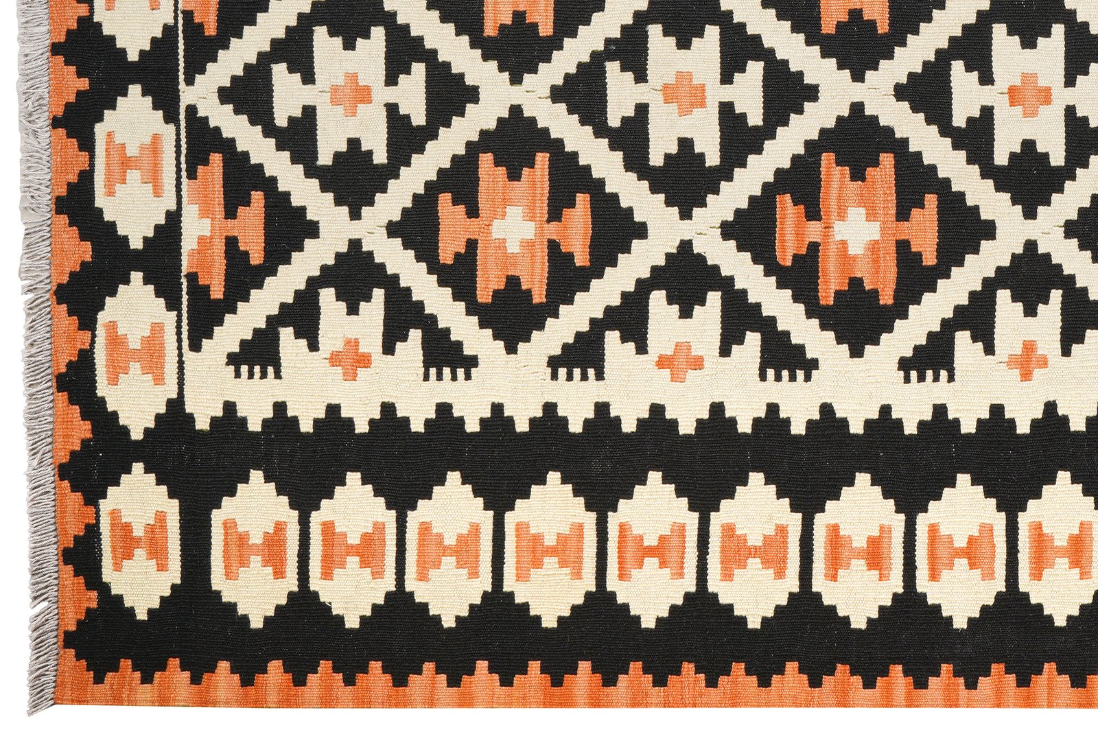 Kelim Gashgai — Handmade, 173x240 cm, Beige, 100% Virgin Wool | View 3