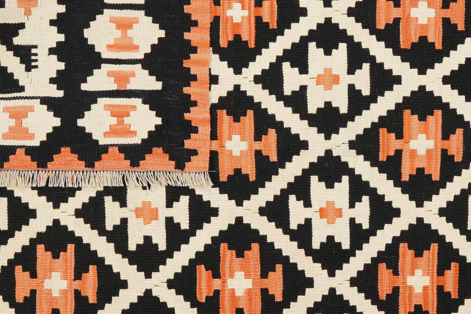 Kelim Gashgai — Handmade, 173x240 cm, Beige, 100% Virgin Wool | View 6