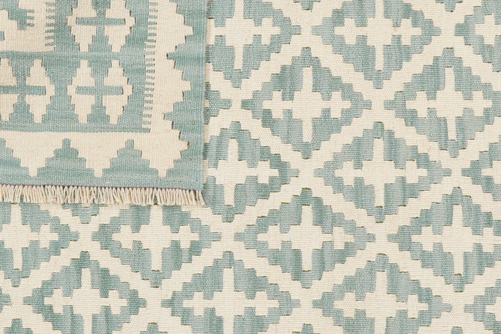 Kelim Gashgai — Handmade, 122x181 cm, Beige, 100% Virgin Wool | View 6